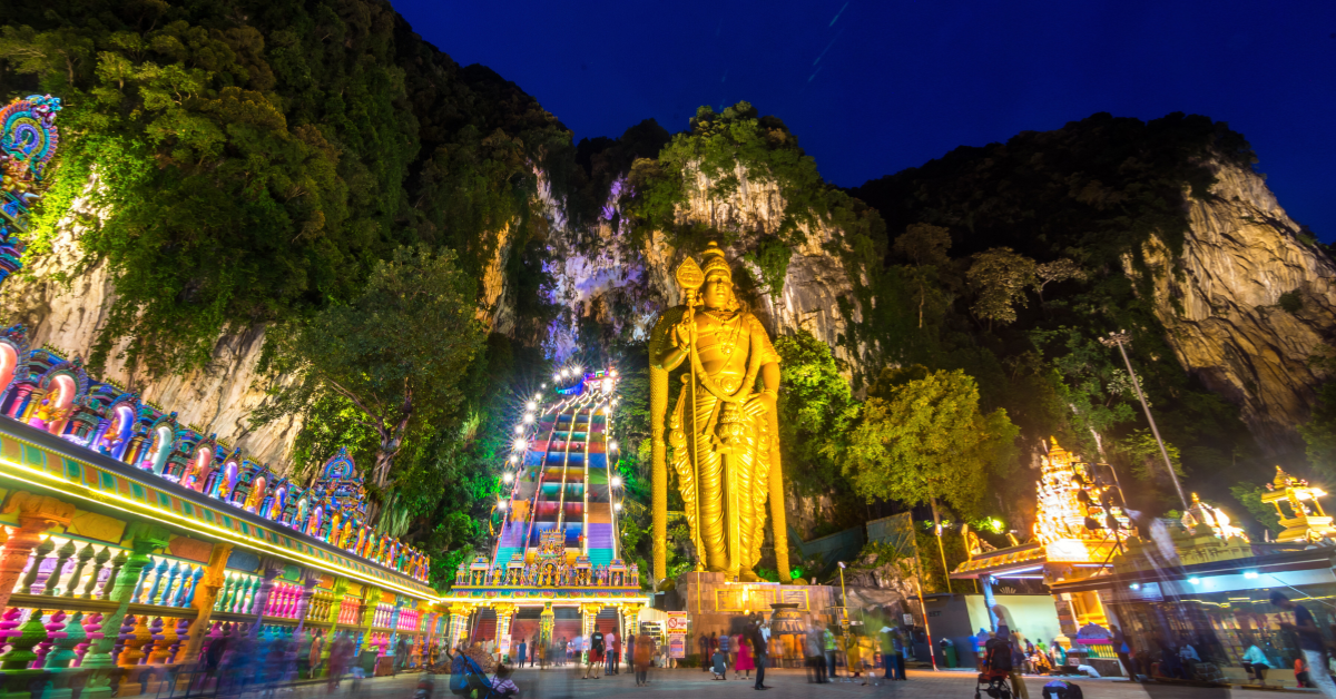 Batu Cave at night - 10 day Malasia Itinerary