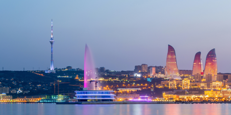 Baku Sunset - Featured Image - 7 days Azerbaijan travel itinerary